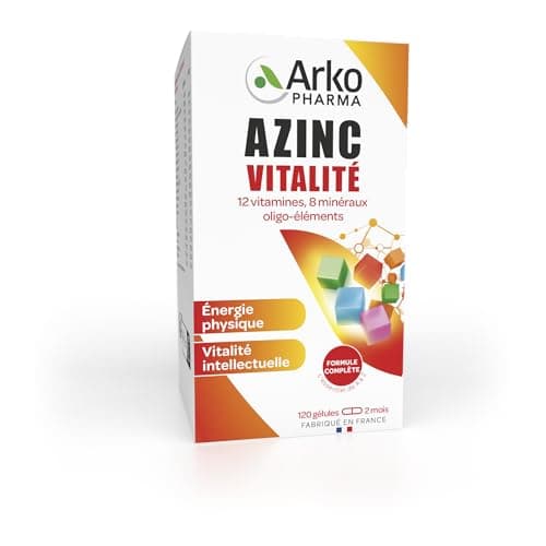 Azinc Vitalité - Réduit la fatigue due au surmenage, soutient les performances intellectuelles, dès 15 ans - 120 gélules - Image 3