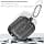 Samsung Galaxy Buds 3 Pro/Buds 3 Case, Shockproof Soft TPU Case, Carbon Fiber Texture with Key Ring, Black - Image 6