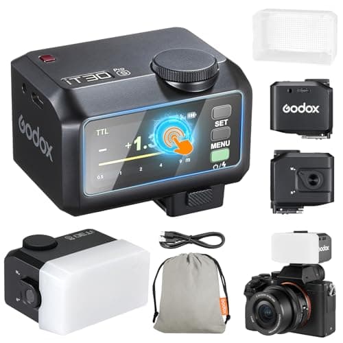 Godox iT30Pro-S iT30Pro S Mini Camera Flash with Diffuser White 560 Full Power Flashes 2.4G Wireless Master & Receiver GN15 TTL 1/8000s for Sony DSLR (Black) - Image 3