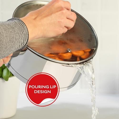 Russell Hobbs RH01164EU Excellence Collection 20 cm Saucepan with Glass Lid, Stainless Steel, Polished Mirror Finish, Induction Compatible, Dishwasher Safe, Silver - Image 5
