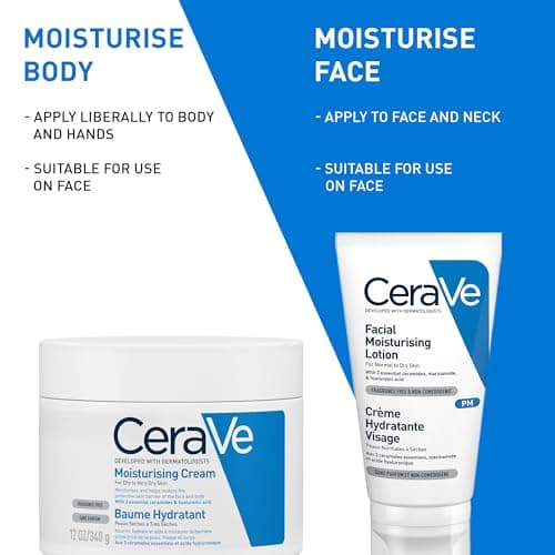 CeraVe Evening Moisturizing Routine for Dry Skin, Body & Face with Hyaluronic Acid - Image 7