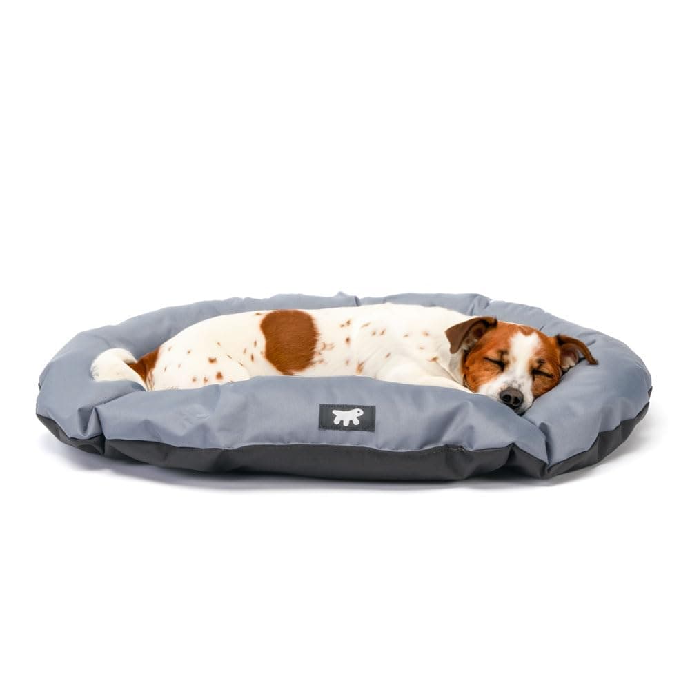 Ferplast Niche pour chien Coussin pour chien Taille moyenne Tissu anti-rayures Lavable en machine à 30° Matelas imperméable pour chien 65 x 42 x 3 cm Gris