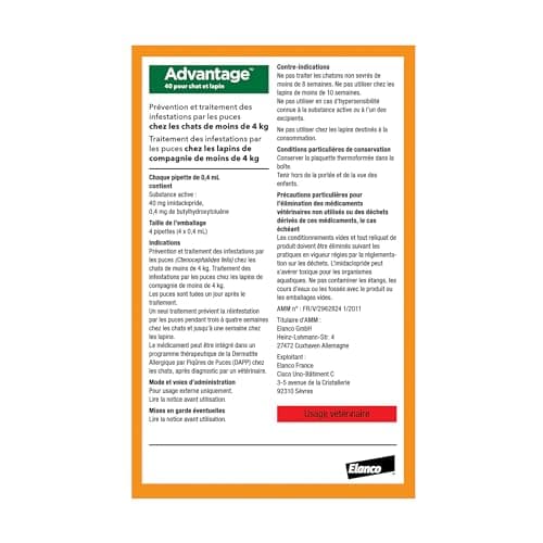 Advantage Cat & Rabbit Under 4 kg - Cat Flea Pipettes for Infestation Prevention - Flea Treatment with 3-4 Weeks Protection - 4 x 1ml - Image 3