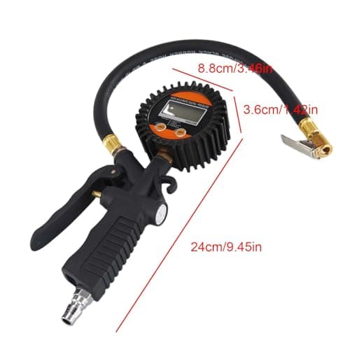 Gonfleur De Pneu Portable Pour Voiture | Outil Automobile Anti Choc Pour Gonflage Et Dégonflage - Compresseur De Pneu Portable,Pour Véhicule Moto Bicyclette Ballon Vélo Motocyclette - Image 6