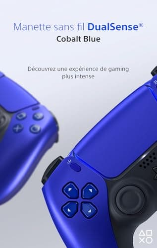 Playstation Sony, Manette 5 officielle DualSense, Sans fil, Batterie rechargeable, Bluetooth, Compatible avec PS5 et PC, Couleur : Cobalt Blue - Image 3