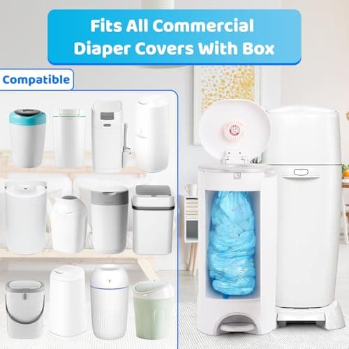 Baby Nappy Bin, 12 Pieces Refill Nappy Bin, Baby Refill Nappy Bin Bag Compatible with Tommee Tippee, Angelcare, Genie Litter Locker, 7 Protective Layers - Image 5