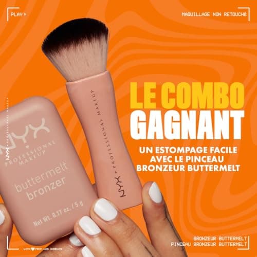 NYX PROFESSIONAL MAKEUP - Cream Bronzer - Body and Face Use - Buttermelt Bronzer, Shade : Butta Biscuit - Image 3