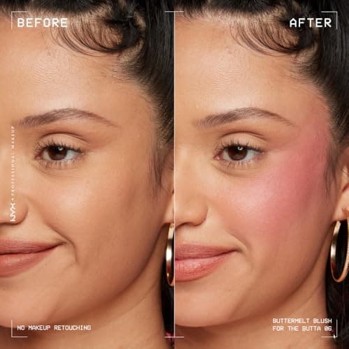 NYX PROFESSIONAL MAKEUP - Powder blush, enriched with mango butter, almond butter & shea butter - Melting texture - Vegan formula - Buttermelt Blush, Shade : For the Butta - Image 4
