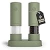 LARS NYSØM Electric Salt and Pepper Mill | Automatic Set with Adjustable Ceramic Grinder | Battery Operated Electric Spice Mill (Sage Green) - Image 2