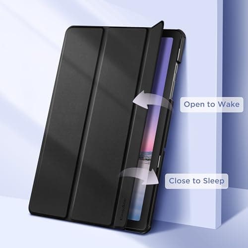 EasyAcc Case for Samsung Galaxy Tab A11+ Plus 2025 / A9+ 11 Inch 2023, Ultra Slim PU Leather Protective Case with Auto Wake/Sleep Function - Black - Image 5
