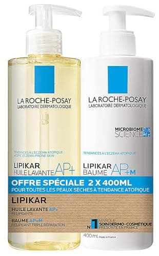 La Roche-Posay Lipikar Pack Cleansing Oil AP+ 400 ml + Relipidating Balm 400 ml - Image 3
