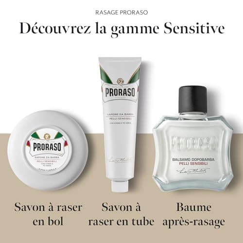 Proraso | Shaving soap for sensitive skin (150 ml jar) – Men's face care anti-irritation – Refreshing shaving soap with green tea and oat extract - Image 7