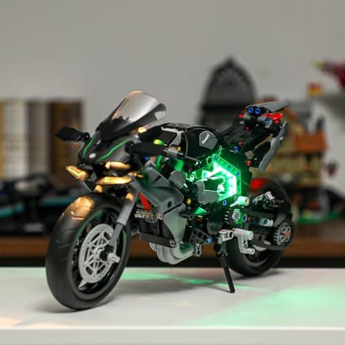 BRIKSMAX LEGO-42170 Kawasaki Ninja H2R Motorcycle LED Light Kit - Compatible with Lego Technic Building Kit - Lego Set NOT Included - Image 3