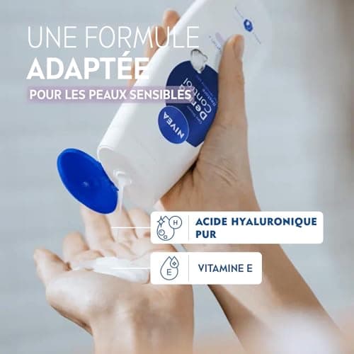 NIVEA - Gel Douche Corps Derma Control Restore - Douceur & Soin - Enrichi En Acide Hyaluronique Pur & Vitamine E - Parfum Hypoallergénique - pH Neutre - Peaux Sensibles - 250 ml - Image 6