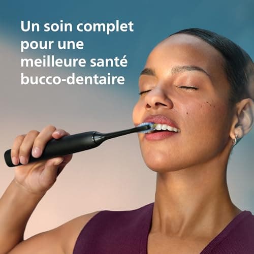 Philips Sonicare DiamondClean 9000, Brosse à dents électrique sonique avec application, capteur de pression, 4 modes de brossage, 3 niveaux d'intensité, verre de charge, noir, pack de deux, HX9914/54 - Image 4