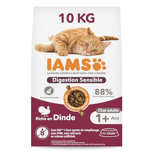 IAMS Advanced Nutrition Adult Cat Sensitive Digestion Dry Food - Turkey - 10 kg - Image 4