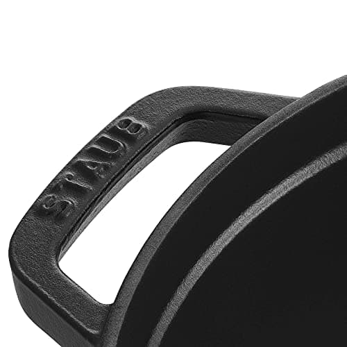 STAUB Enamelled Cast Iron Casserole Dish with Lid, Suitable for All Heat Sources Including Induction, 7 to 8 People, Round, 30 cm, 8.34 L, 8.9 kg, Matte Black - Image 4