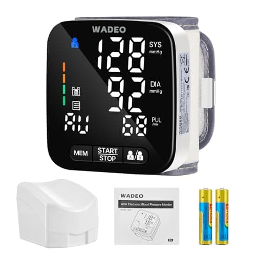 WADEO U63I Wrist Tensiometer with Voice Guide 5 Languages – Accurate Measurement, Arrhythmia Detection, Adjustable Armband (13.5-21.5 cm) and 99 Measurement Memory – Ideal for Home Voltage Monitoring - Image 3