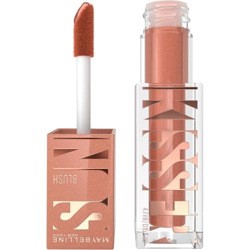 Maybelline New York - Blush Liquide Illuminateur Multi-Usage - Fard à Joues, Highlighter et Bronzer - Bonne Mine - Teint Hâlé - Maquillage Glowy - SUNKISSER - Teinte : Shades On - 4,7 ml - Image 2
