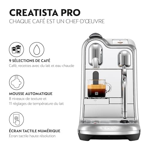 Nespresso Creatista Pro Coffee Maker, SNE900BSS by Stainless Steel, Sage Appliances - Image 3
