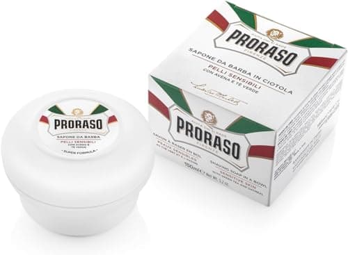 Proraso | Shaving soap for sensitive skin (150 ml jar) – Men's face care anti-irritation – Refreshing shaving soap with green tea and oat extract - Image 3