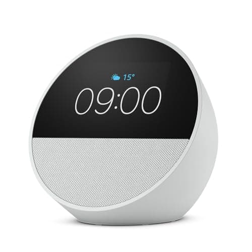 All-new Echo Spot (2024 release), Smart alarm clock with vibrant sound + Alexa, Glacier White - Image 3