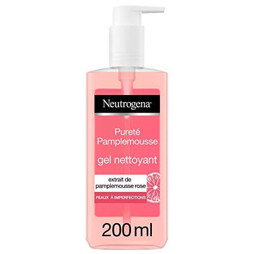 Neutrogena Pink Grapefruit Face Cleansing Gel, Anti-Blemish, 1 Pump Bottle of 200 ml - Image 3