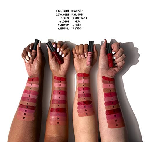 NYX Professional Makeup Soft Matte Lip Cream, Creamy Matte Finish, Ultra-Pigmented Colour, Long-Lasting Wear, Shade: Stockholm (02) - Image 6