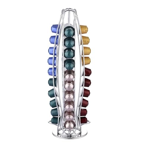 Exzact Coffee Capsule Holder Compatible with Nespresso (40 x Capsules) - Nespresso Classic Coffee Capsule Holders - Rotating Stand - Image 2