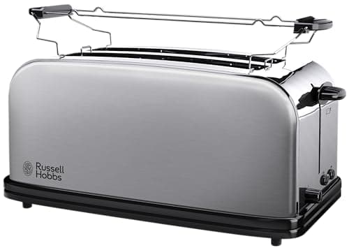 Russell Hobbs Toaster [2 Long Slots, 4 Toasts/ 2 Chopsticks Slices] Adventure Stainless Steel (Wide Slots, 6 Levels of Fast Burning, Raise, Thaw & Ware) 23610-56 - Image 2