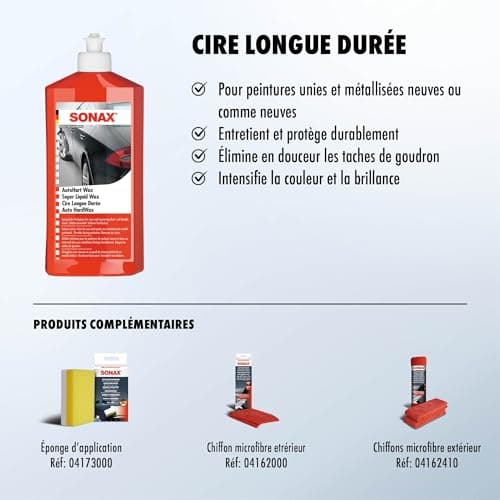 SONAX Long-lasting wax (500 ml) based on Carnauba wax for the care and protection of lacquers | Ref: 03012000-810 - Image 4
