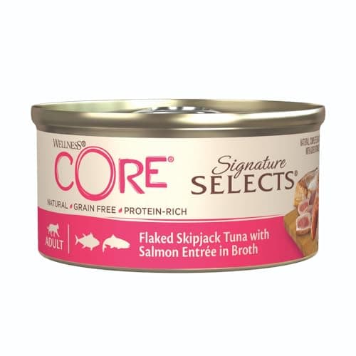 Wellness CORE Signature Selects 8 x 79 g, Salmon/Tuna/Shrimp Multipack - Selection for Adult Cats, Cereal Free, Natural, Hypoallergenic, High Protein, High Meat Content, - Image 4