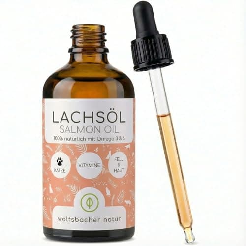 Wolfsbacher Salmon Oil for Cats 100 ml - Natural Atlantic Salmon Oil with Omega 3 and 6 - Image 3