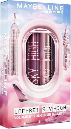 Maybelline New-York - Set of 2 Volume & Length Mascara - Sky High - Very Black & Burgundy Haze - 5 ml - Image 2