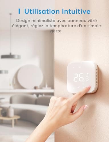 meross Matter Connected Thermostat WiFi Thermostat for Gas Boiler/Underfloor Heating Compatible with Apple Home, Alexa and Google Home, External Sensor, Open Window Detection - Image 7