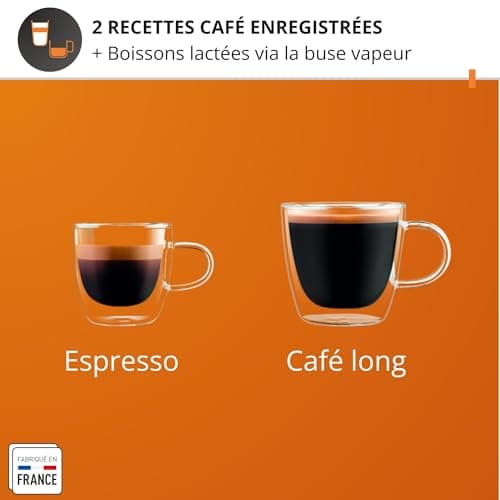 Krups Essential, Machine à café grain, Expresso automatique, 2 tasses simultanées, Ecran LCD, Nettoyage automatique, Buse vapeur Cappuccino, Cafetière espresso, Noire, YY8135FD - Image 7