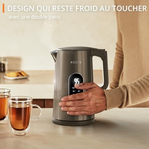 Krups Selection, Electric kettle, 6temperature, Real-time display, 30minutes warm keep, BW871FF0, Lioness - Image 7
