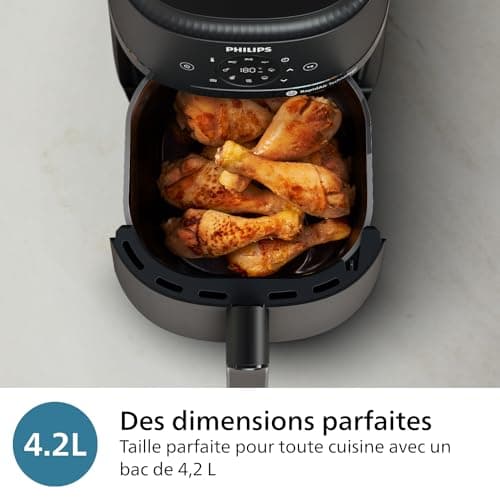 Philips Airfryer 2000 Series - Air Fryer 4.2L, 13 Cooking Modes, RapidAir Technology, Up to 90% Less Fat, Cooking Window, Touch Screen, Black (NA229/00) - Image 7