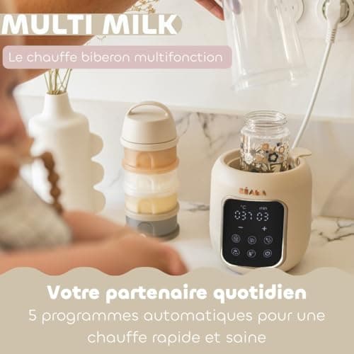 BÉABA, Baby Bottle Warmer/Sterilizer, Breast Milk Heater, Multi-Functions: 5 Modes, Bain-Marie, Heater Small Pots, Defrosting, Quick Mode, Sterilisation Mode, Multi Milk, Clay - Image 4