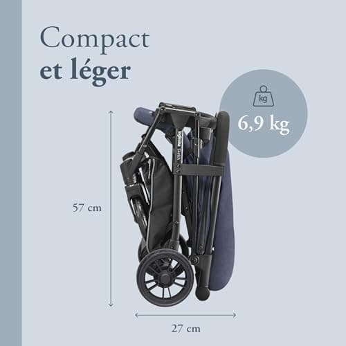Inglesina Sketch Lightweight Compact Pushchair, Blue, Comfortable, Up to 17 kg, One-Handed Folding, UPF 50+ - Image 4