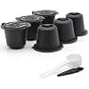 Zalati 6 Pieces Refillable Coffee Capsules Reusable Coffee Filters with Spoon and Brush for Compatible Nespresso OriginalLine Cups - Image 2