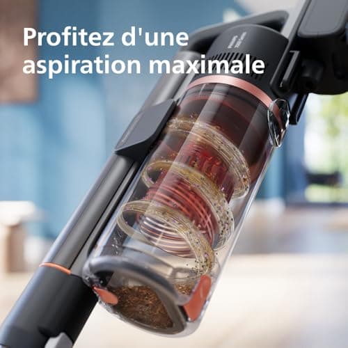 Philips 7000 Series Pet Cordless Vacuum Cleaner - Broom Vacuum Cleaner with Superior Suction Power, 80 Min Battery Life, Floor Type Detection, Anti Tangle Hair LED Tips (XC7065/01) - Image 5
