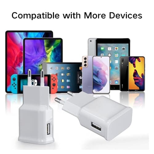 2PCS USB Wall Charger, 5V 2A Charger Power Adapter, Fast Charging USB Block, Charging Plug Block Cube, Wall Plug for iPhone, iPad, Sumsung, Android, Kindle, Baby Bottle Warmer - Image 7
