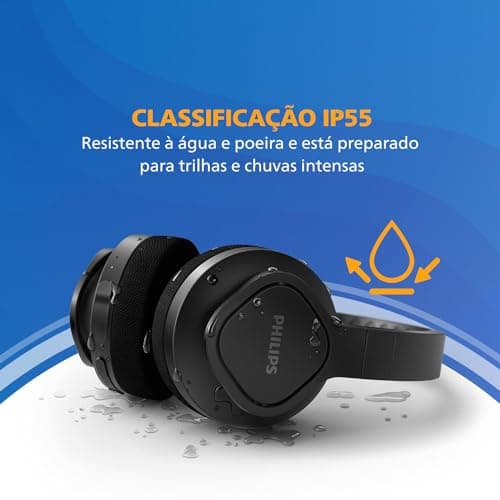 Philips Audio A4216BK/00 Casque Sport Bluetooth sans Fil (35 Heures d'Auxtonomie, Protection Ip55, Coques Aérées, Coussinets Lavables) Noir - Image 6