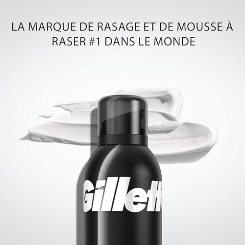 Gillette Classique Mousse À Raser Peaux Sensibles Pour Hommes, Aide À Protéger Contre Les Irritations Du Rasage, Rasage Rapide Et Facile Avec La Formule Gillette Comfort Glide, 6x300ml - Image 7
