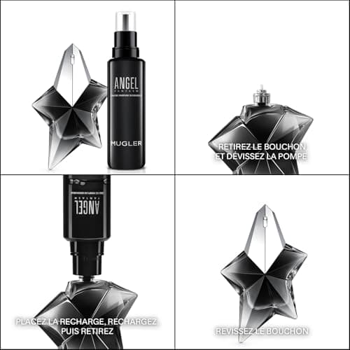 MUGLER - ANGEL FANTASM Eau De Parfum Rechargeable Pour Elle - Parfum Pour Femme - Parfum Gourmand, Ambré et Fruité - Tenue Longue Durée - Spray Vaporisateur - 25 ml - Image 7