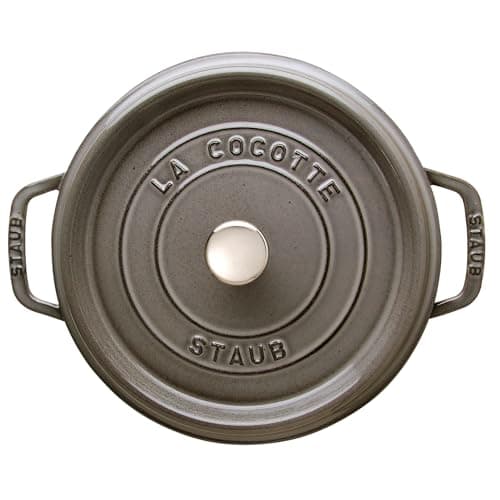 STAUB Cast Iron Casserole Dish Round 24 cm, 3.7 L, Graphite Grey - Image 8
