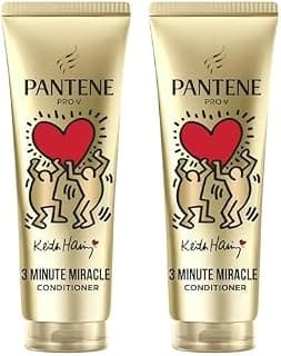 Pantene Pro-V x Keith Haring Art Collection Repair & Protect Après-shampoing 3 Minute Miracle 220ml Cheveux Secs et Abîmés, Active Nutri-Plex, Aide à Réparer les Dommages Visibles en 1 Application