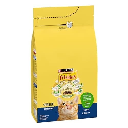 FRISKIES | Cat | Complete dry food for sterilized adult cats | Turkey, Lamb and Vegetables | Complete food for sterilized cats | Bag | 1.5 kg - Image 4