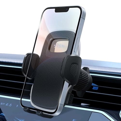 YISH Car Phone Holder: 360° Rotation Car Phone Holder, [Upgraded Clip] Mobile Phone Stands for Car with iPhone, Samsung, Google, Sony etc. (Black) - Image 2